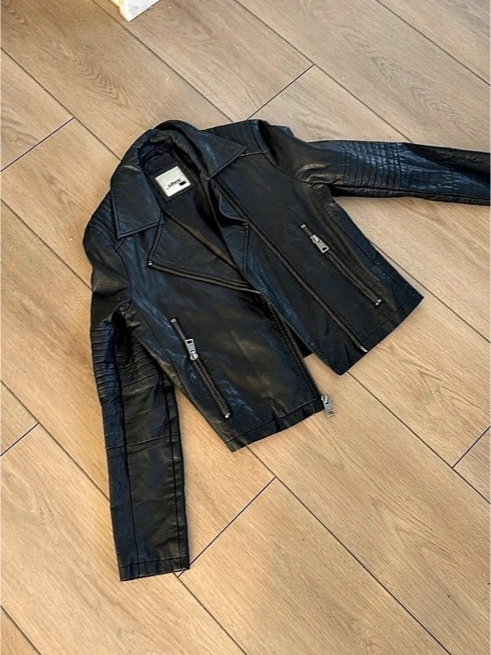 Levi's Faux Leather Moto Jacket Women's Black Size Medium